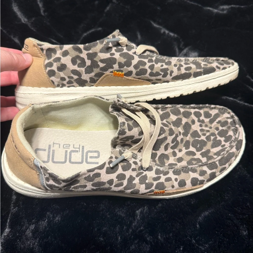 Hey Dude Leopard Print Shoes